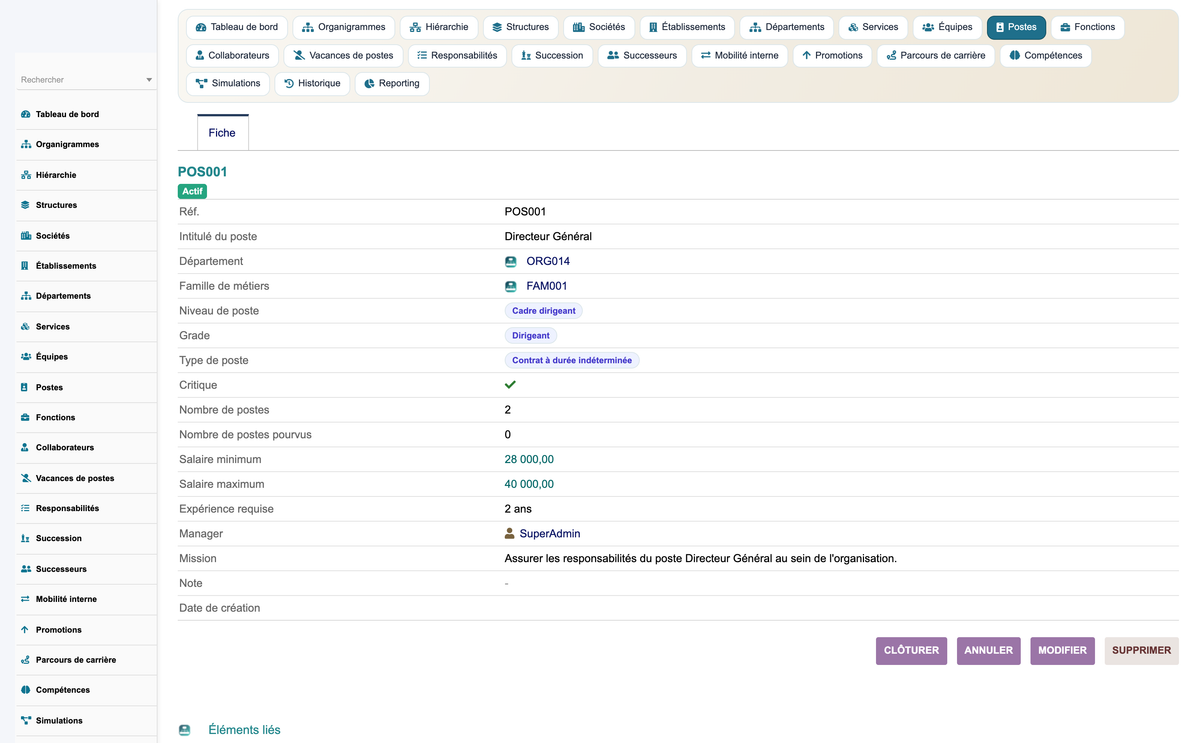 HR Organization Chart Management - Dolibarr