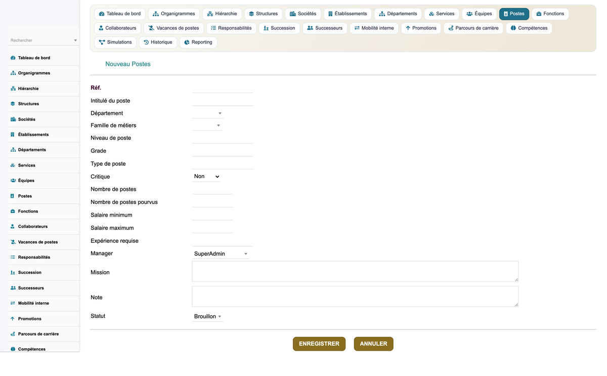HR Organization Chart Management - Dolibarr