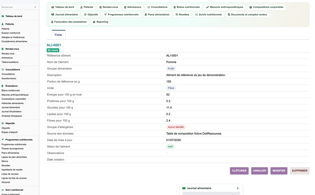DoliResources - Dolibarr - 17_fiche_aliment
