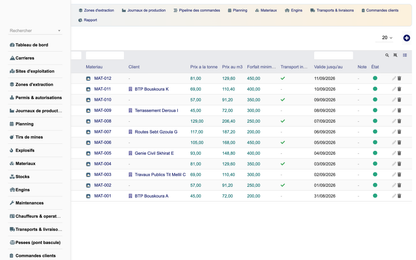 DoliResources - Dolibarr - 17_tariffs_list