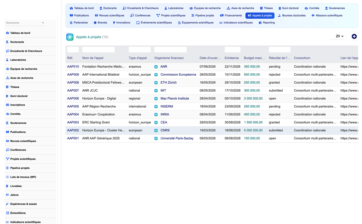 DoliResources - Dolibarr - 18_appels_projets