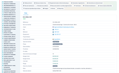Dam & Reservoir Lifecycle Management - Dolibarr