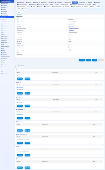 Electronics Management - Dolibarr