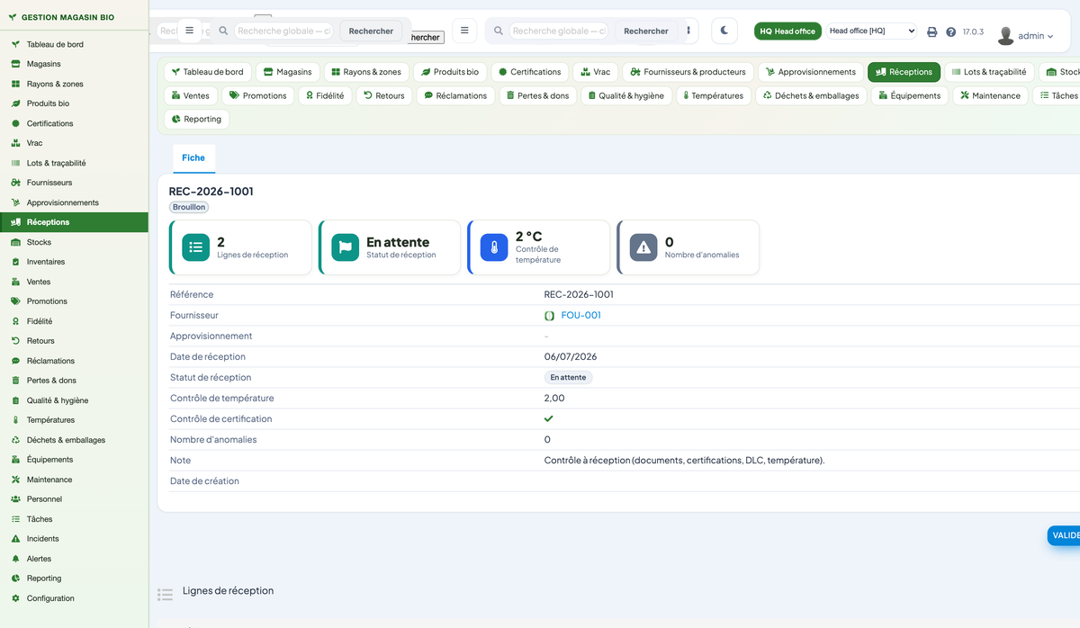 Organic Store Management for Dolibarr