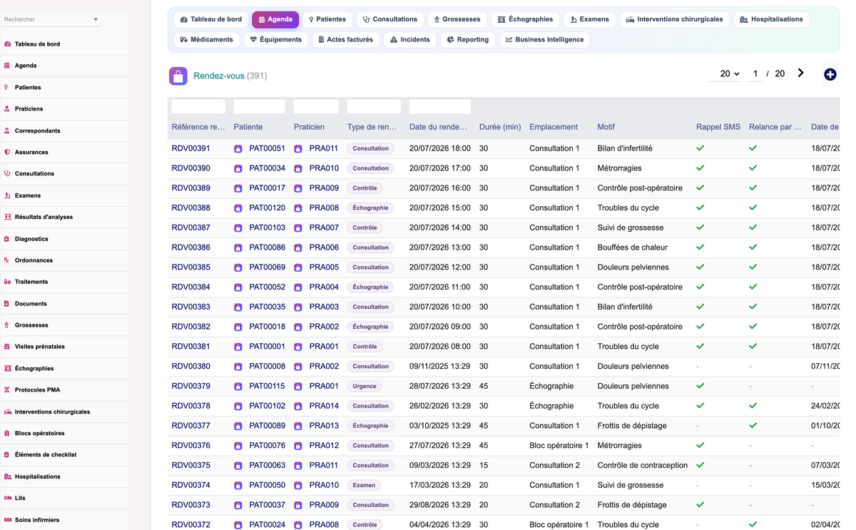 DoliResources - Dolibarr - 20_list_gynappointment