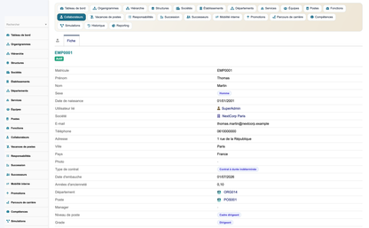 HR Organization Chart Management - Dolibarr