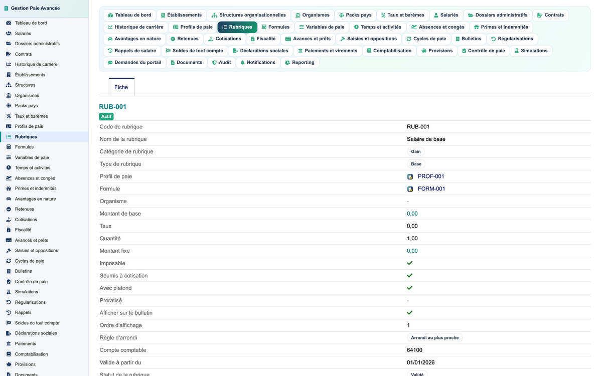 Advanced Payroll Management - Dolibarr