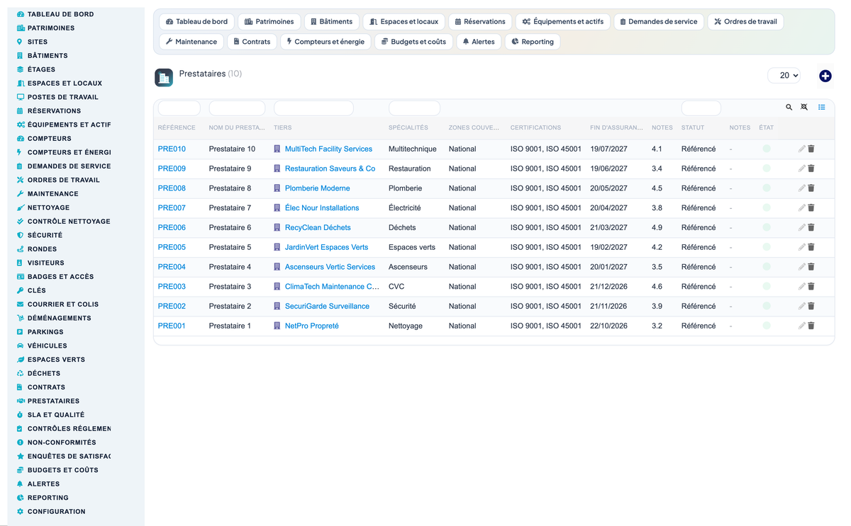 Facility Management Advanced - Dolibarr