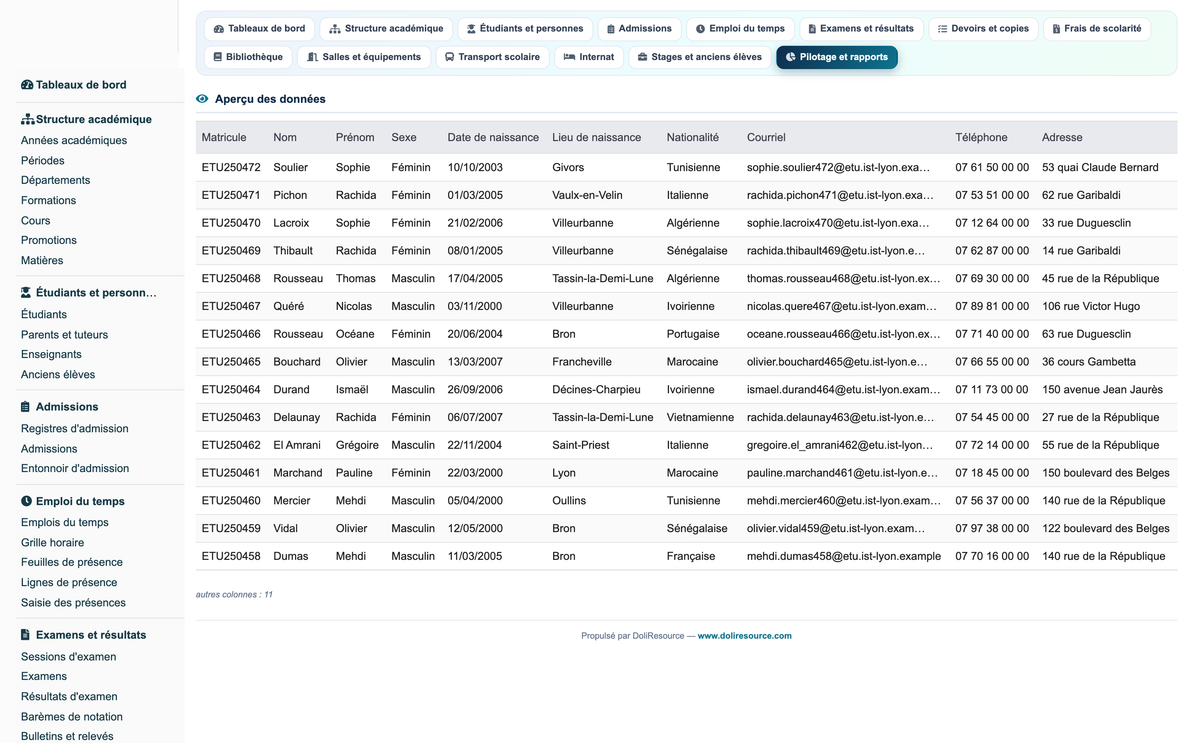 Education ERP Pro — school management for Dolibarr