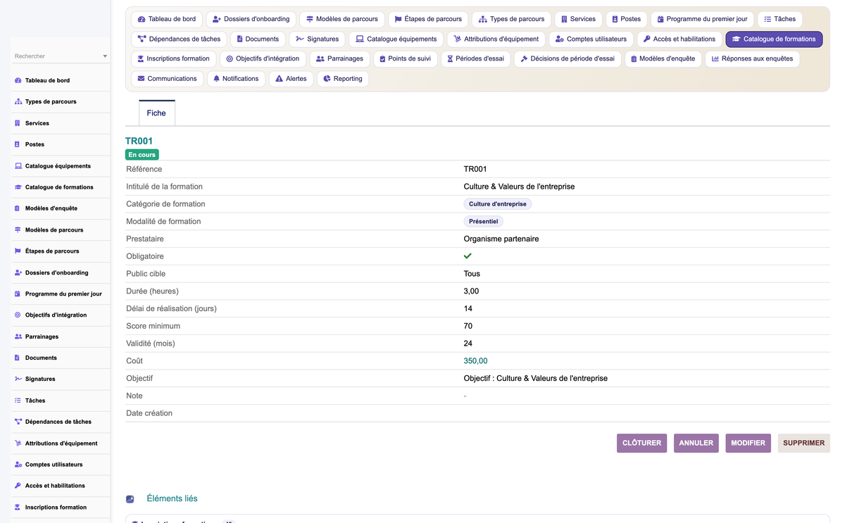 HR Onboarding Management  - Dolibarr