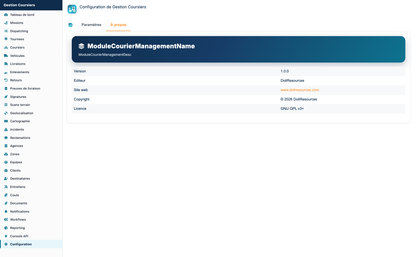 Courier Management - Dolibarr