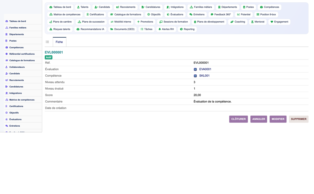 HR Performance Evaluation Management - Dolibarr