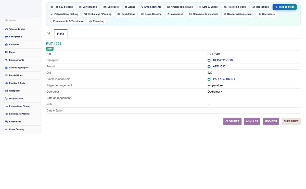 Advanced Warehouse Management System - Dolibarr