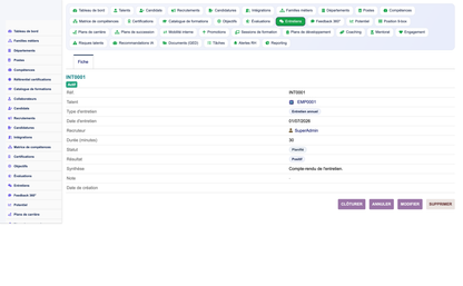 HR Performance Evaluation Management - Dolibarr