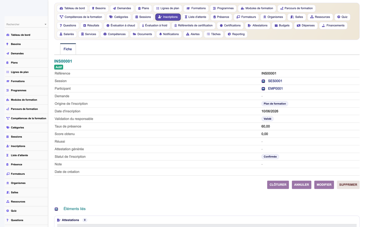 HR Training Management - Dolibarr