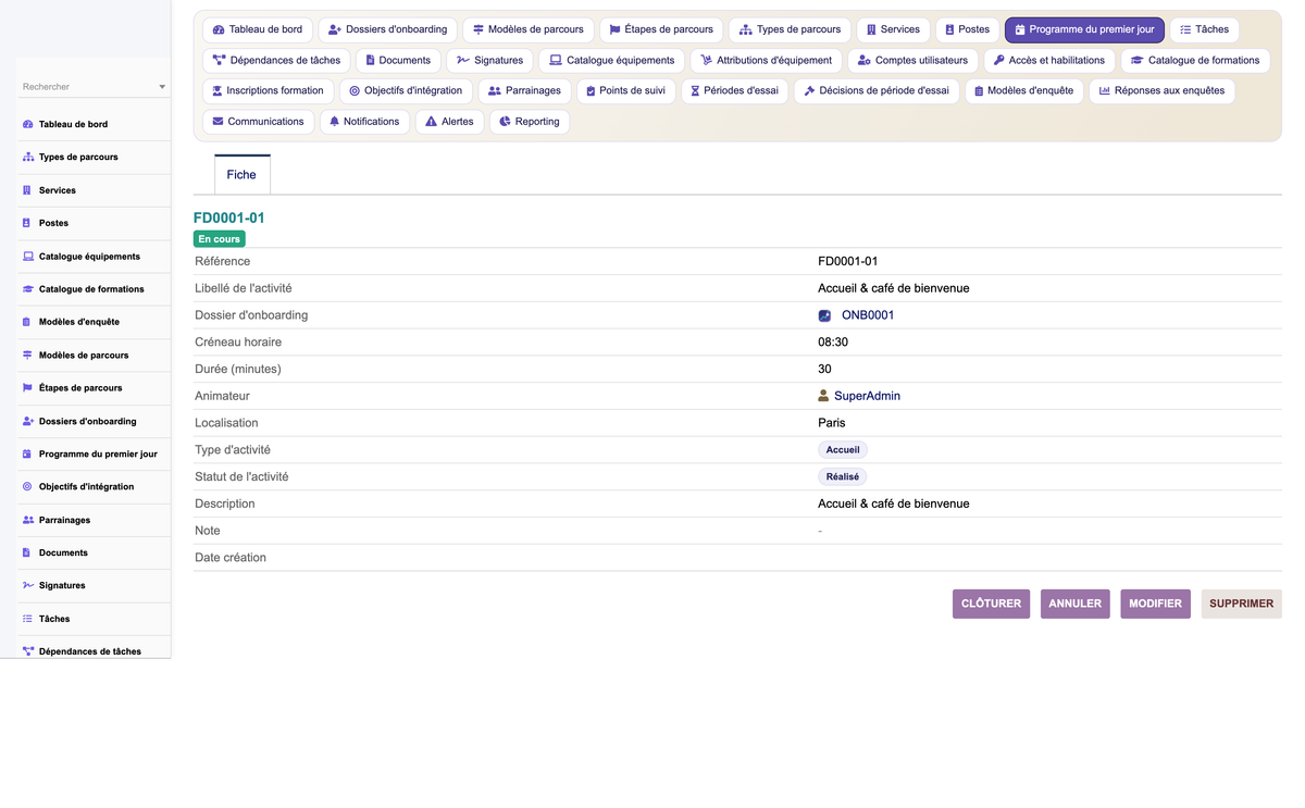 HR Onboarding Management  - Dolibarr