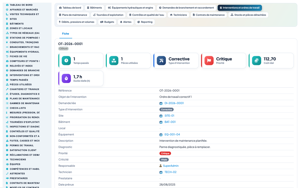 Wet Networks Management — Advanced - Dolibarr