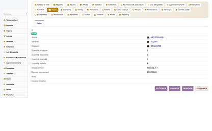 Clothing Store Management - Dolibarr