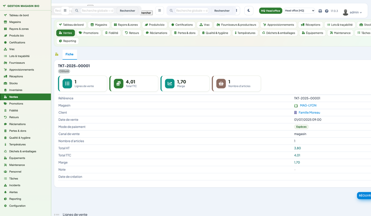 Organic Store Management for Dolibarr