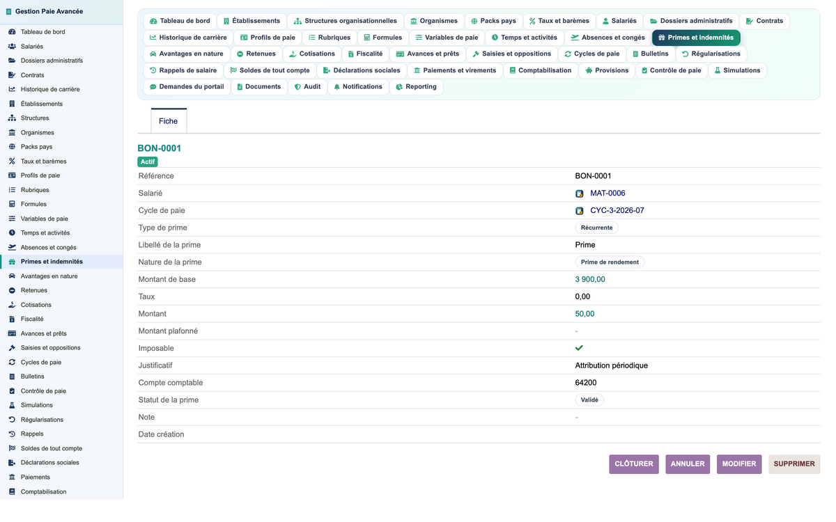 Advanced Payroll Management - Dolibarr