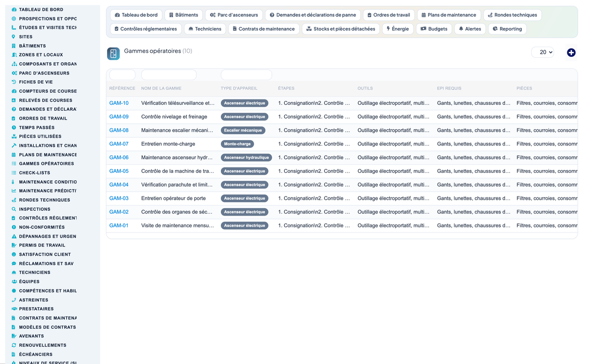 Elevator & Vertical-Transport Management for Dolibarr