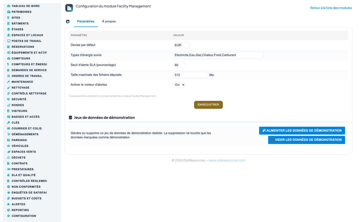 Facility Management Advanced - Dolibarr