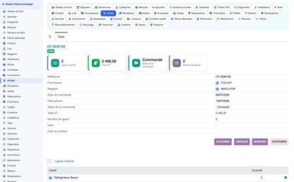 Appliance Store Management - Dolibarr
