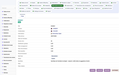 HR Offboarding Management - Dolibarr