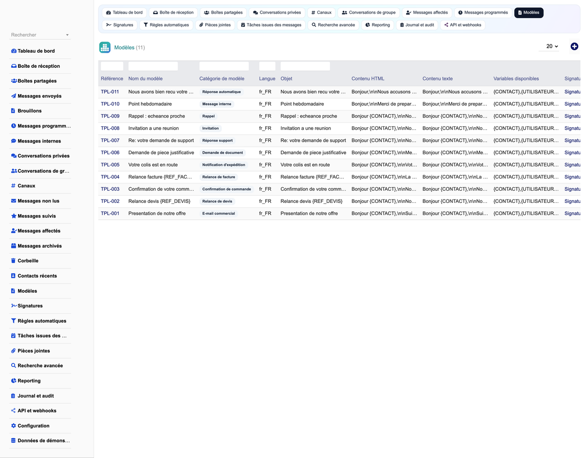 MESSAGING MANAGEMENT - Dolibarr