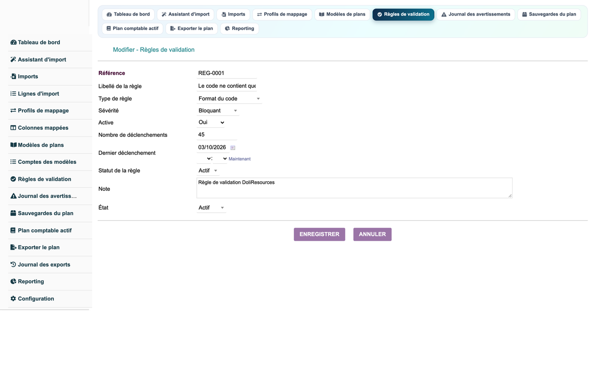 Import Chart of Accounts from CSV or Excel for Dolibarr