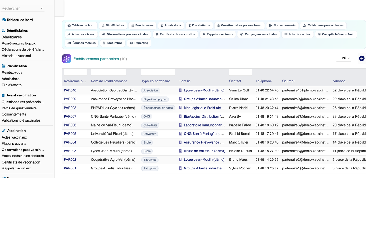 DoliResources - Dolibarr - 32_etablissements_partenaires