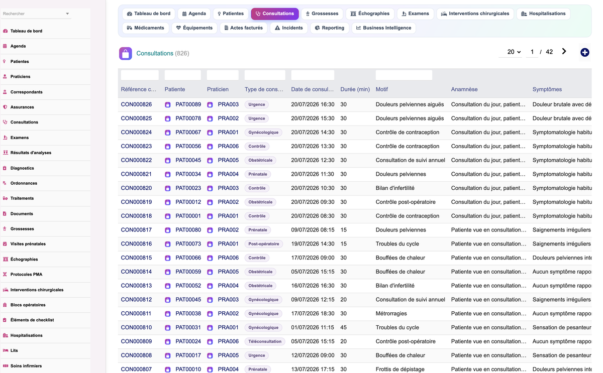 DoliResources - Dolibarr - 32_list_gynconsultation