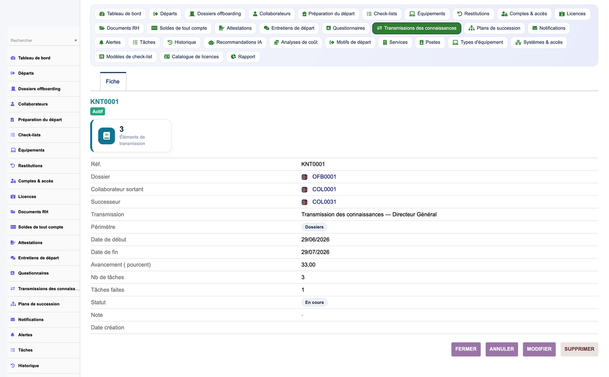 HR Offboarding Management - Dolibarr