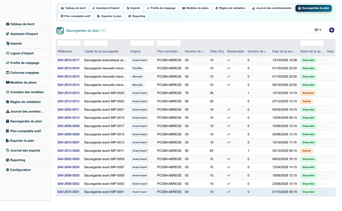 Import Chart of Accounts from CSV or Excel for Dolibarr