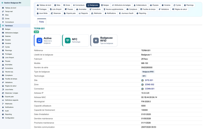 HR Badge, Time & Attendance Management - Dolibarr