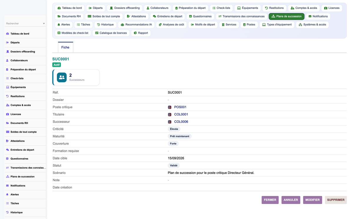 HR Offboarding Management - Dolibarr