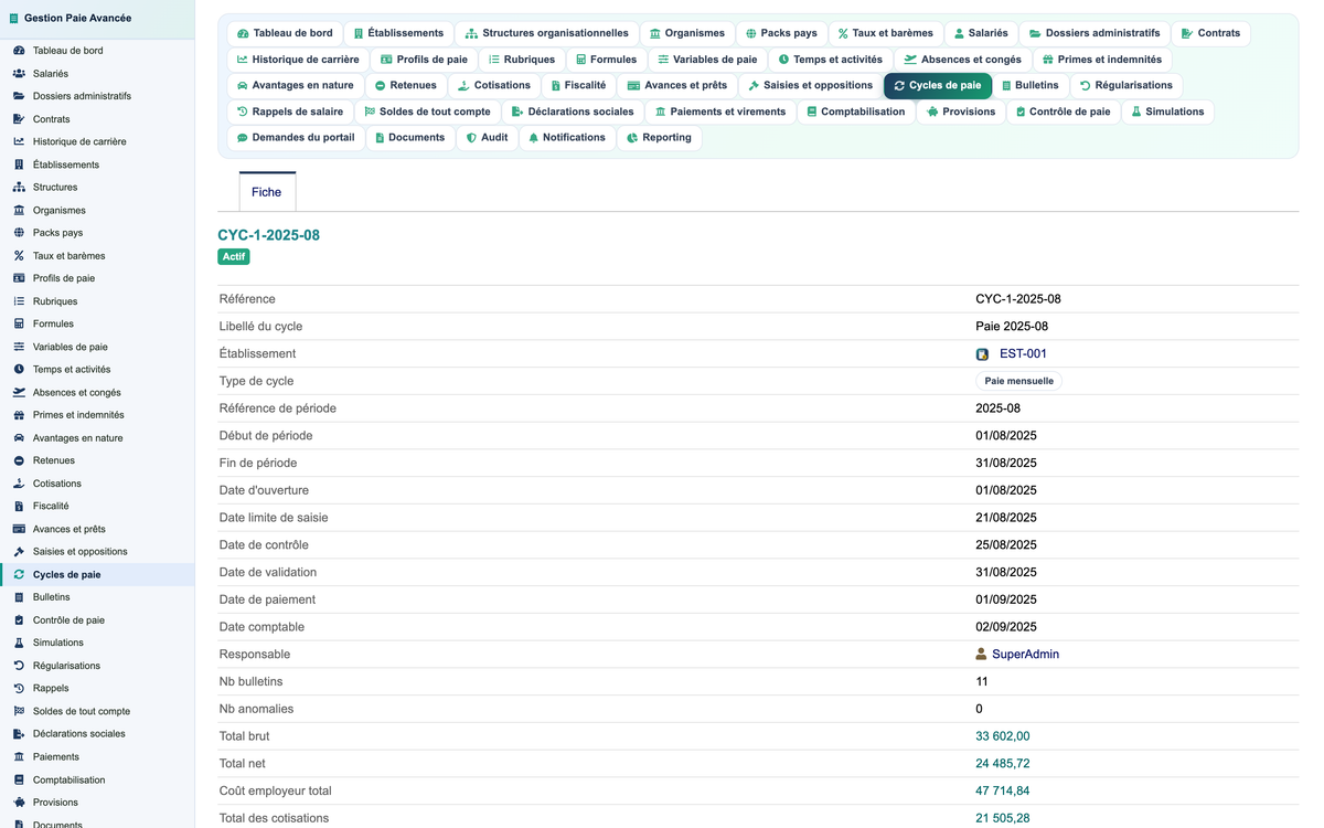Advanced Payroll Management - Dolibarr