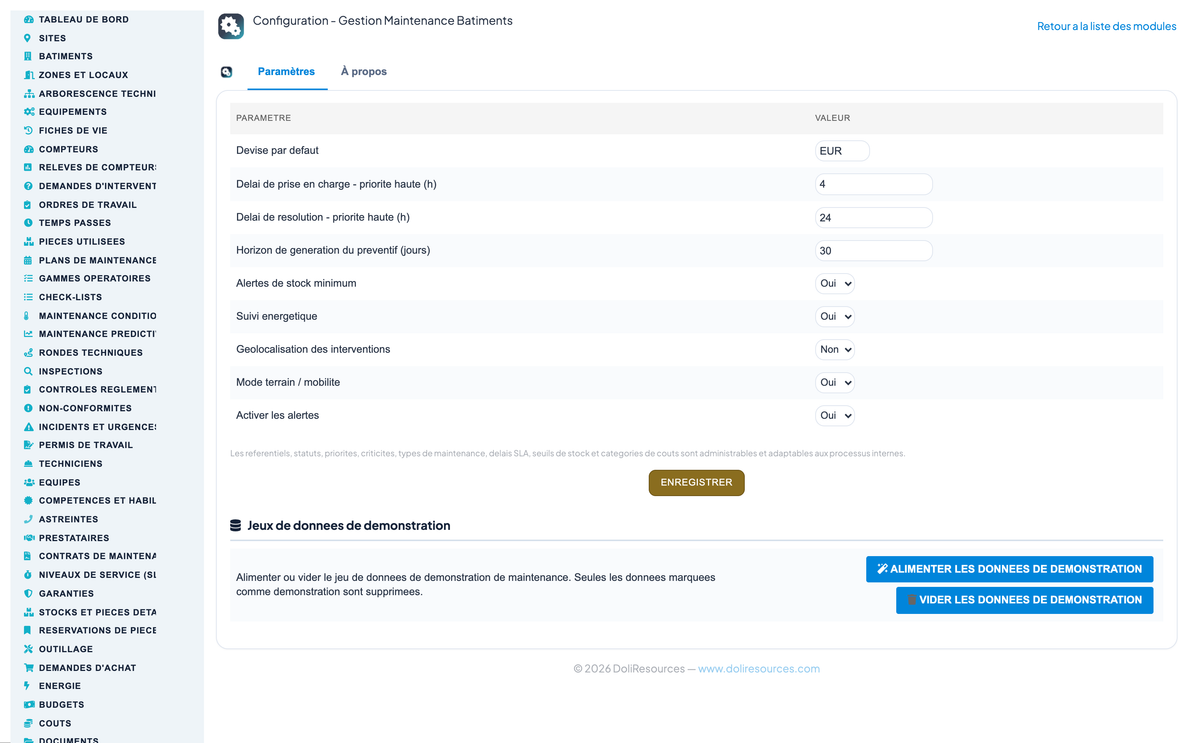 Building Maintenance Management - Dolibarr