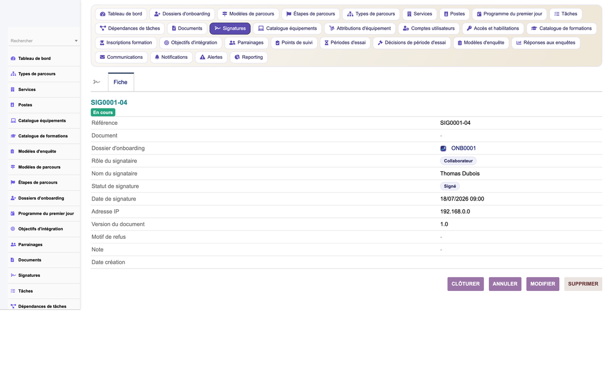 HR Onboarding Management  - Dolibarr