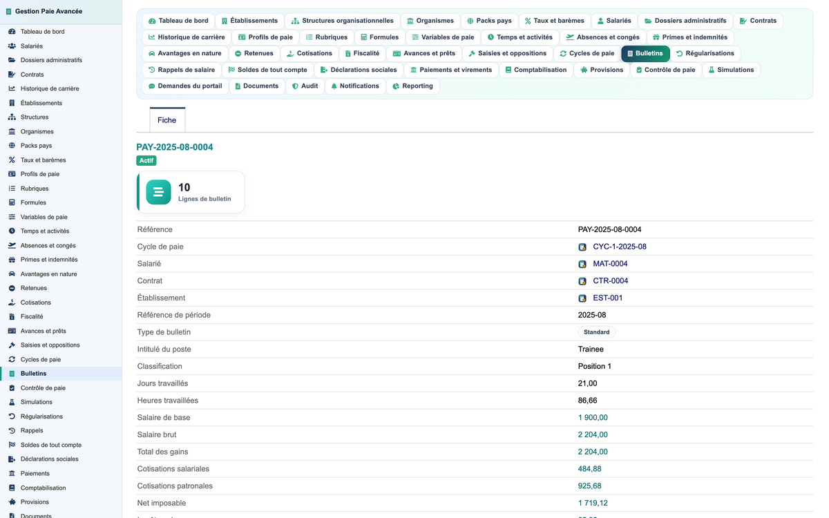 Advanced Payroll Management - Dolibarr