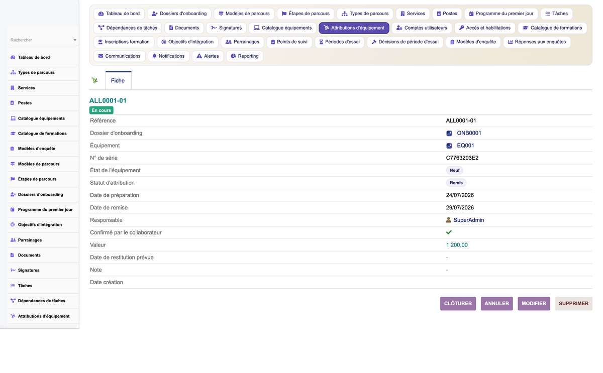 HR Onboarding Management  - Dolibarr