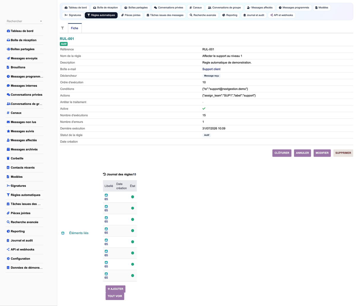MESSAGING MANAGEMENT - Dolibarr