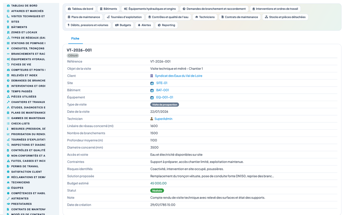 Wet Networks Management — Advanced - Dolibarr