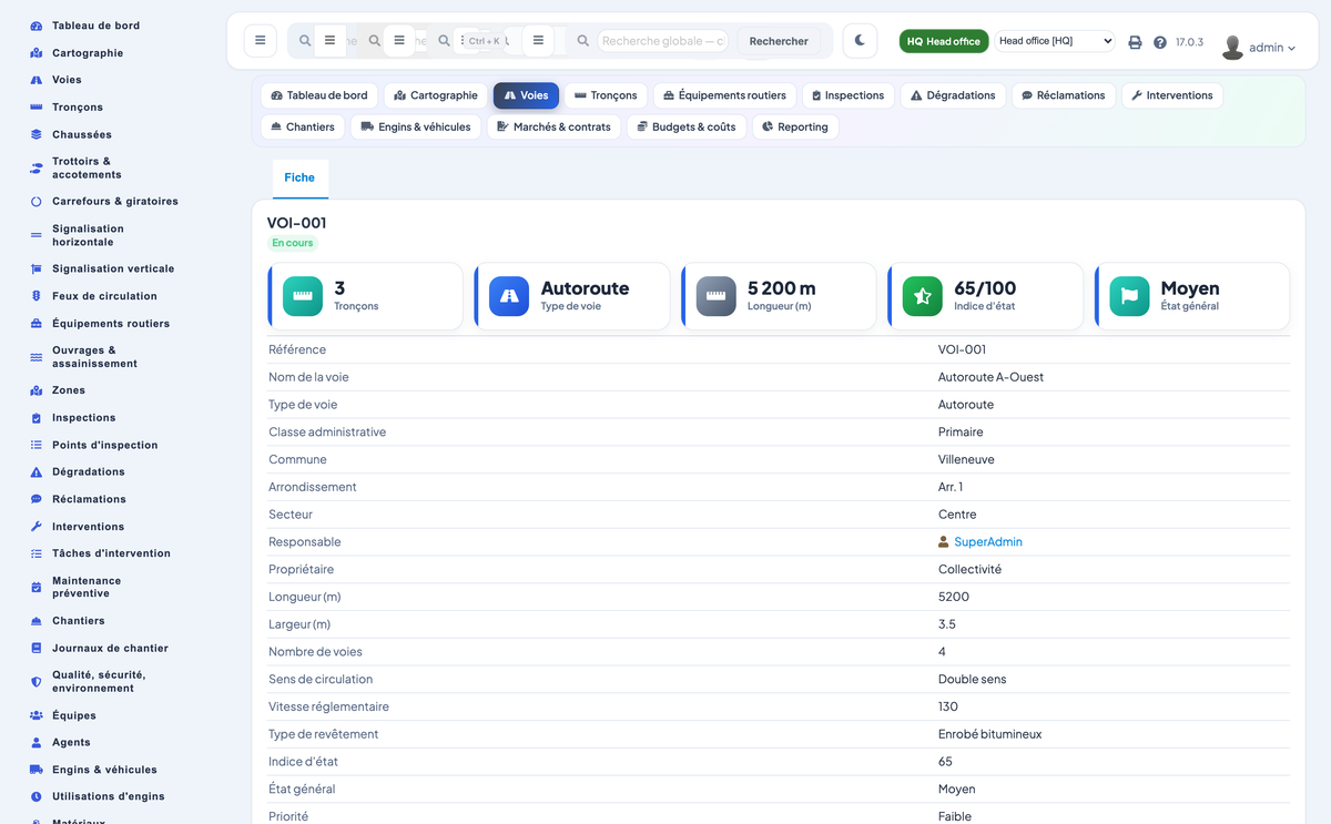 Advanced Road & Street Asset Management for Dolibarr