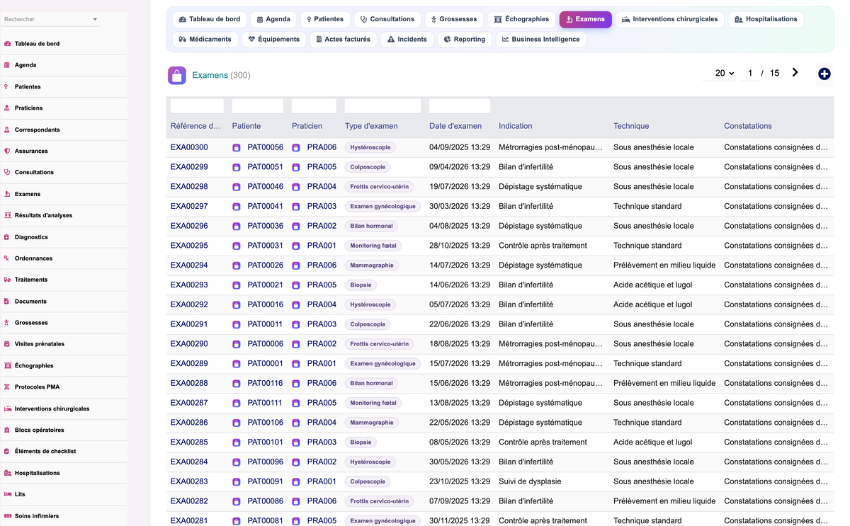 DoliResources - Dolibarr - 42_list_gynexam