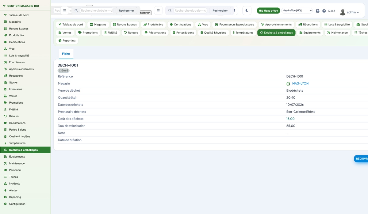 Organic Store Management for Dolibarr