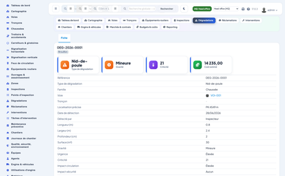 Advanced Road & Street Asset Management for Dolibarr