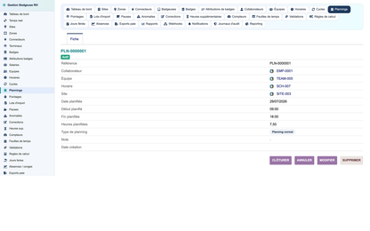 HR Badge, Time & Attendance Management - Dolibarr
