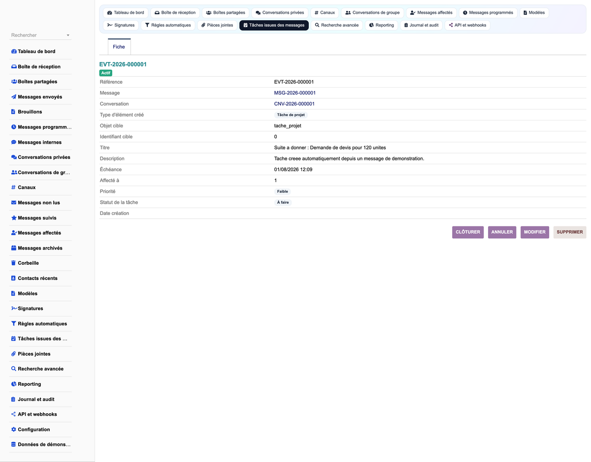MESSAGING MANAGEMENT - Dolibarr