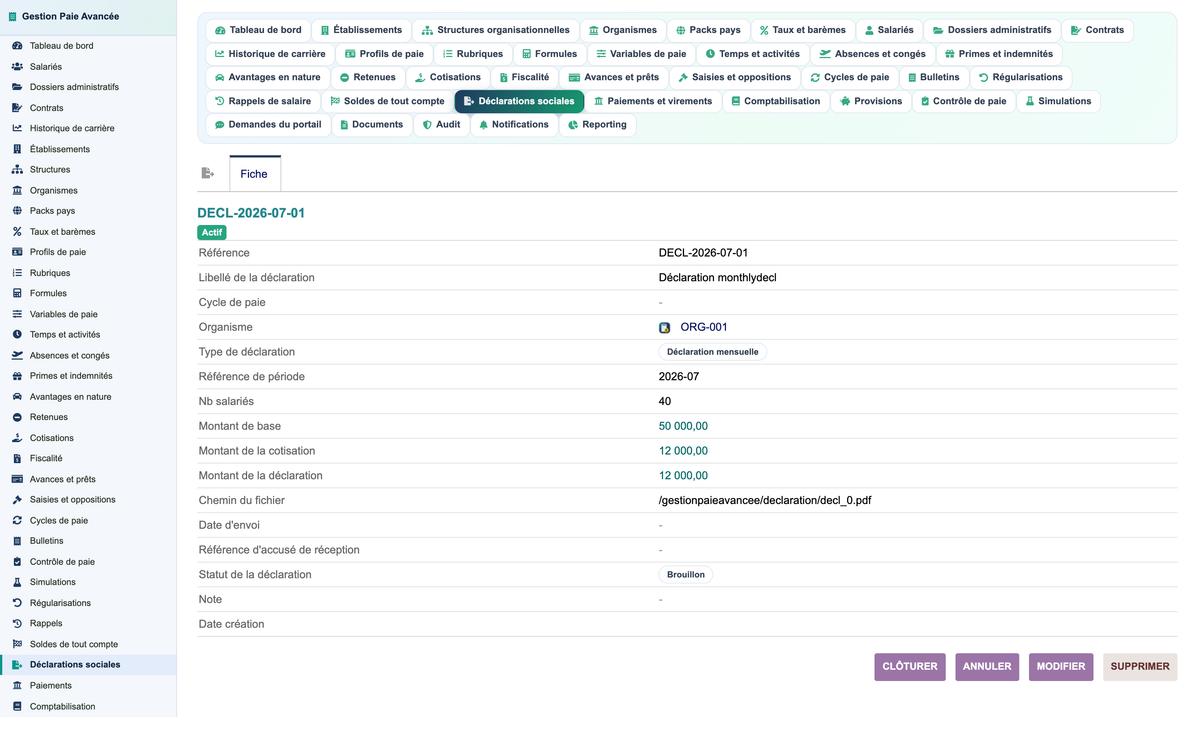 Advanced Payroll Management - Dolibarr